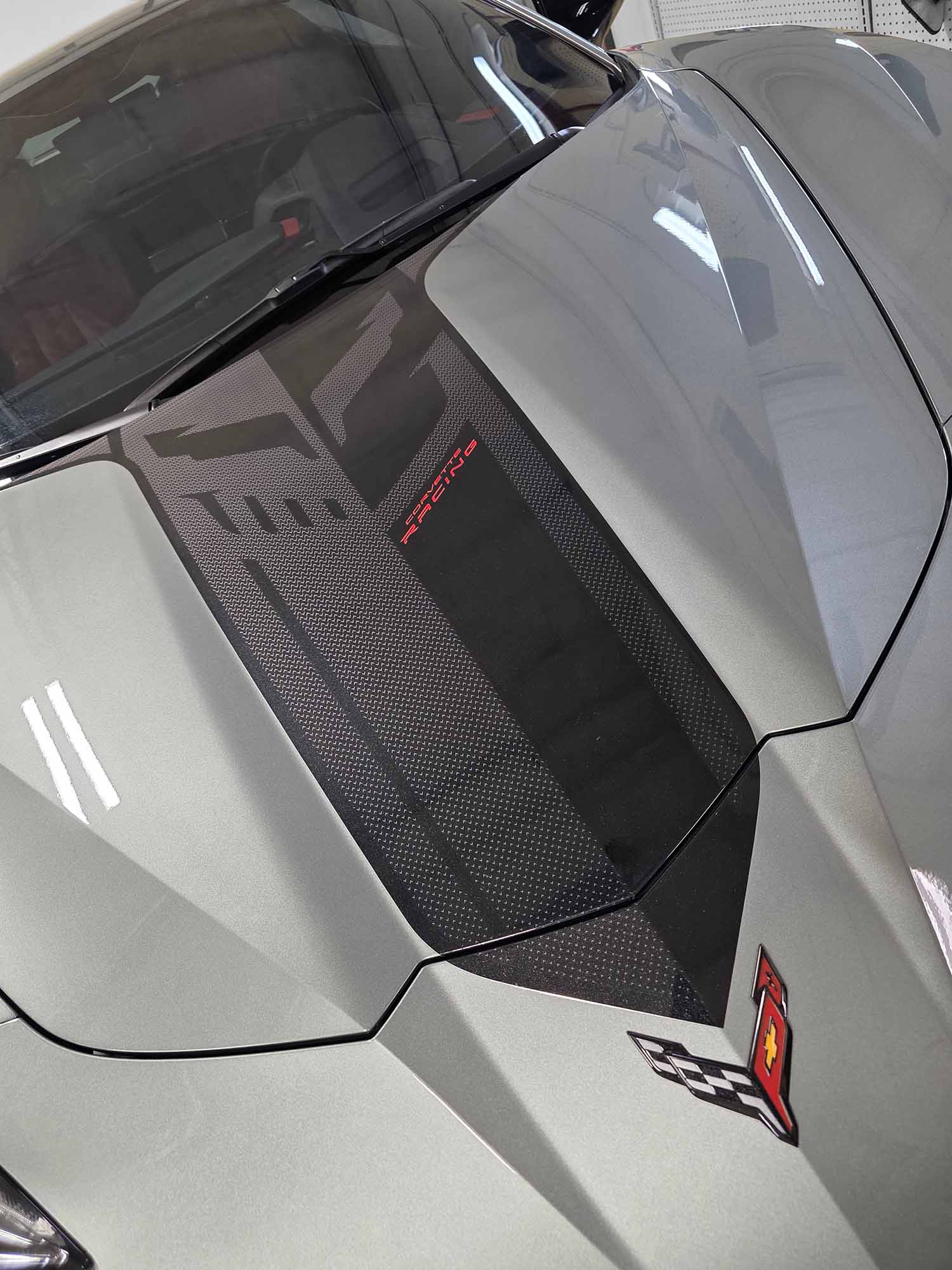 Corvette C8 Custom Racing Stripe Decal Installation