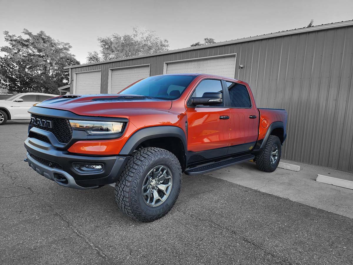 Orange Ram TRX Ceramic Coating Performance Truck Grand Junction