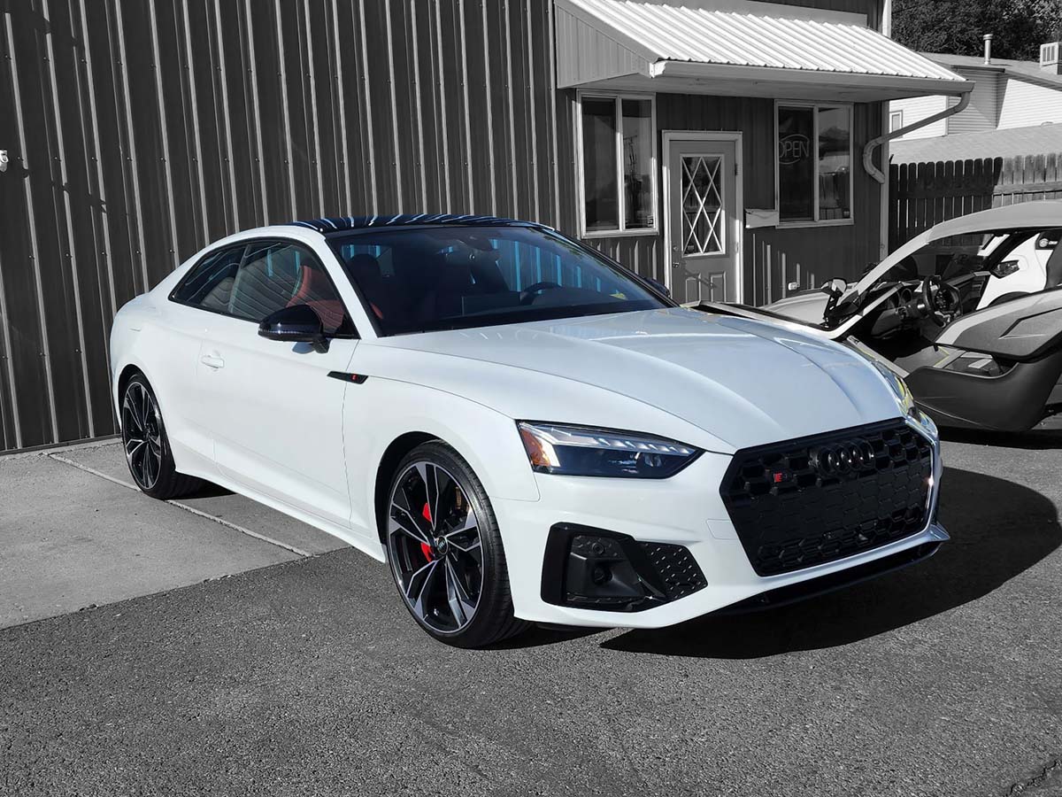 White Audi S5 Ceramic Coating Luxury Restyling Grand Junction